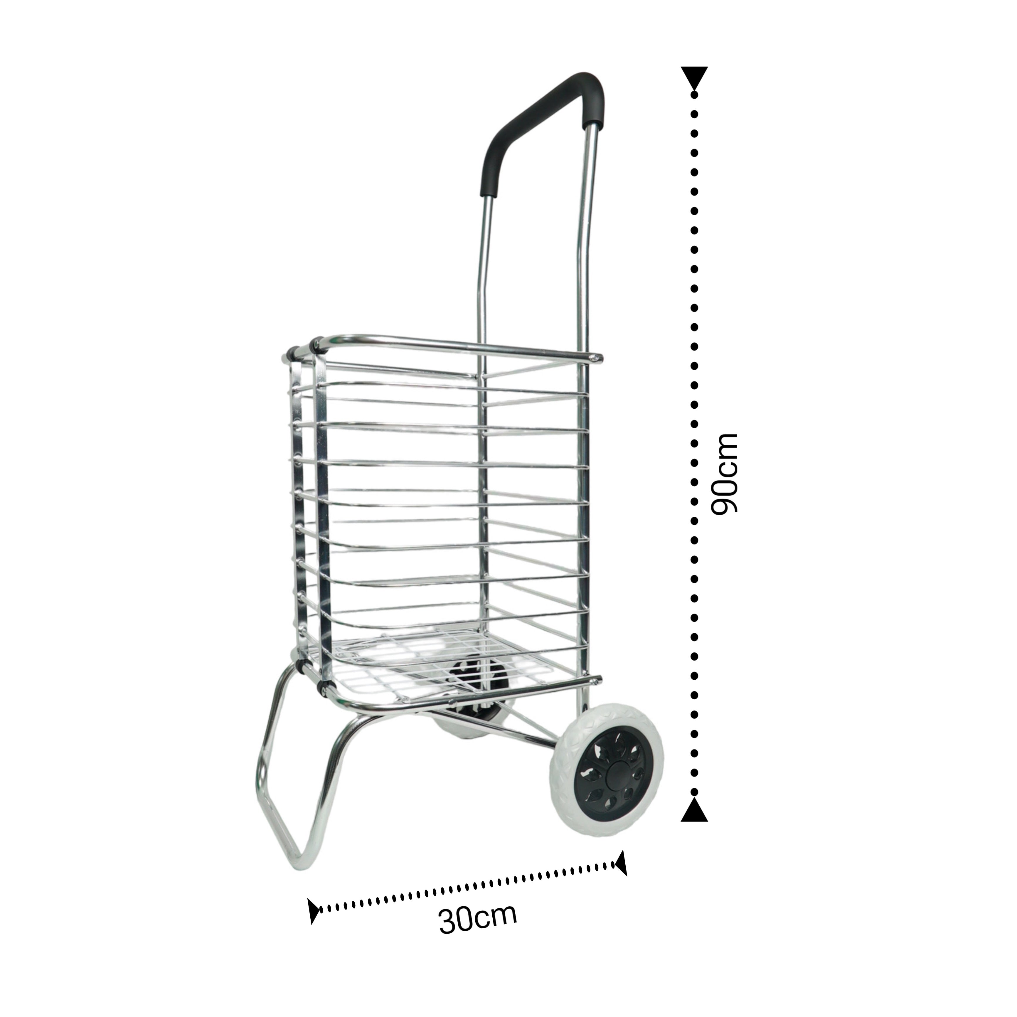 Bigapple Folding Hand Trolley Cart with Wheels I Adjustable Pull Handle I Heavy Duty Utility Cart I Portable, Light Weight Platform Truck I Luggage Trolley for Goods Carrying | Aluminium Body | 25Kg Capacity