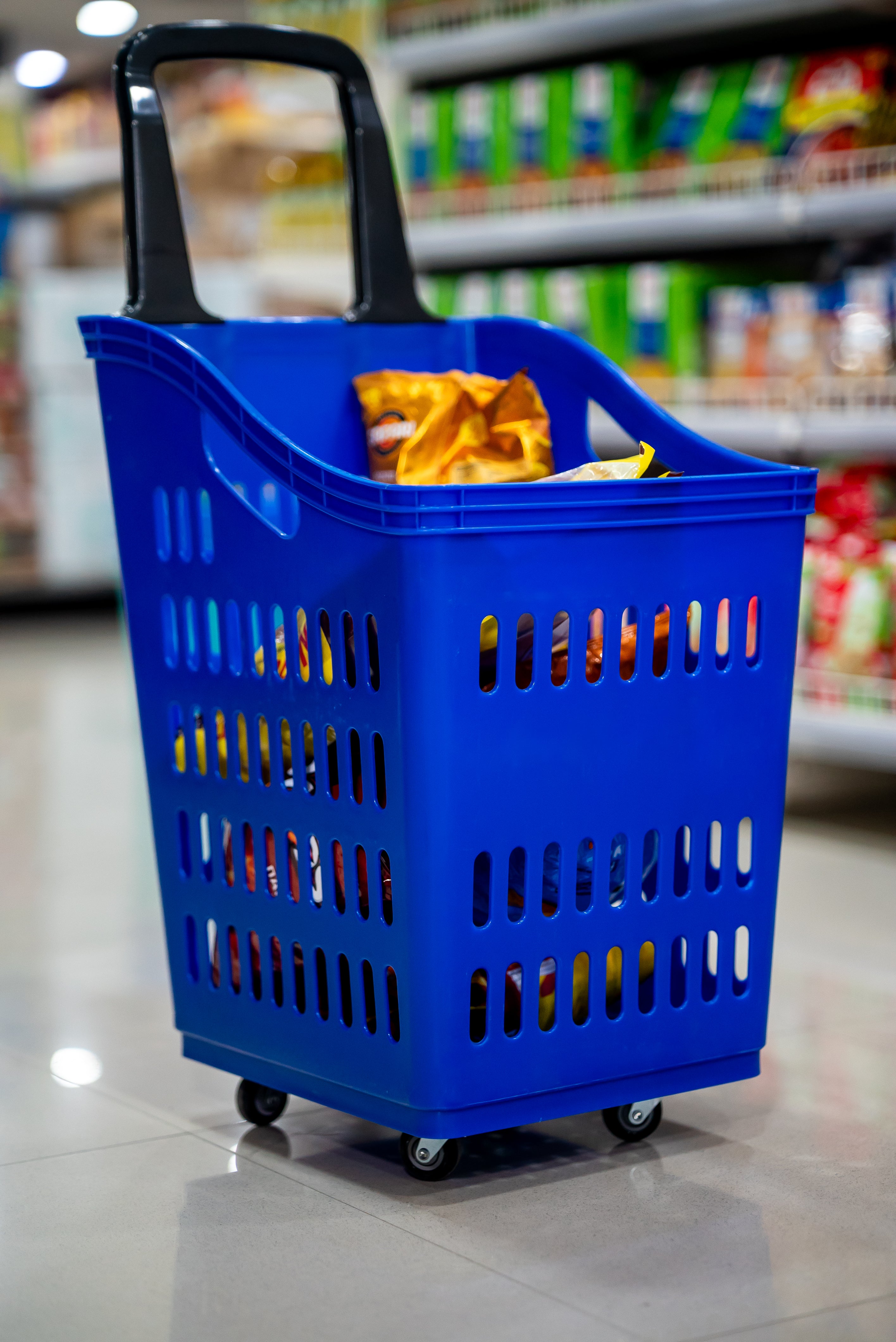 Bigapple 60L Heavy Weight King Shopping Trolley Basket with wheels, Basket Type - comes with 4 wheels