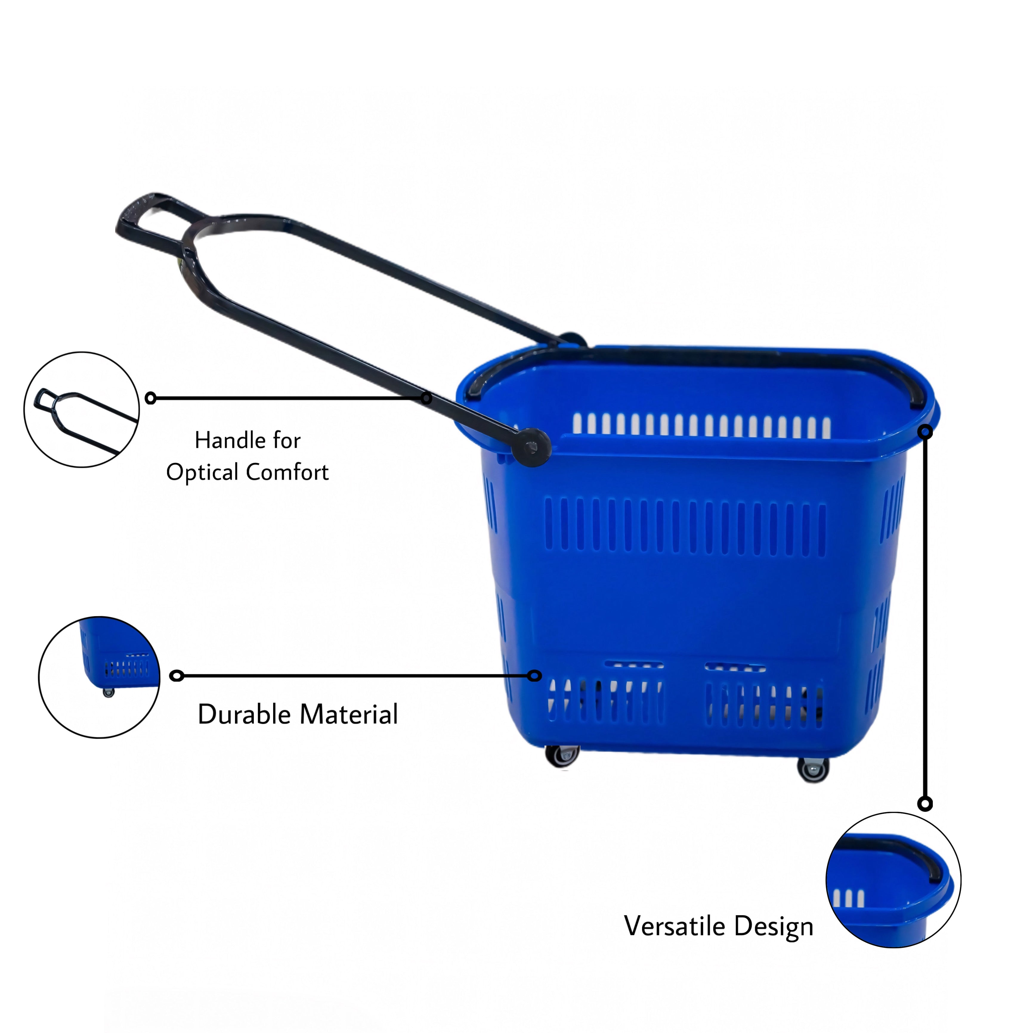 Bigapple Heavy Weight King Shopping Trolley, Basket Type - comes with 4 wheels