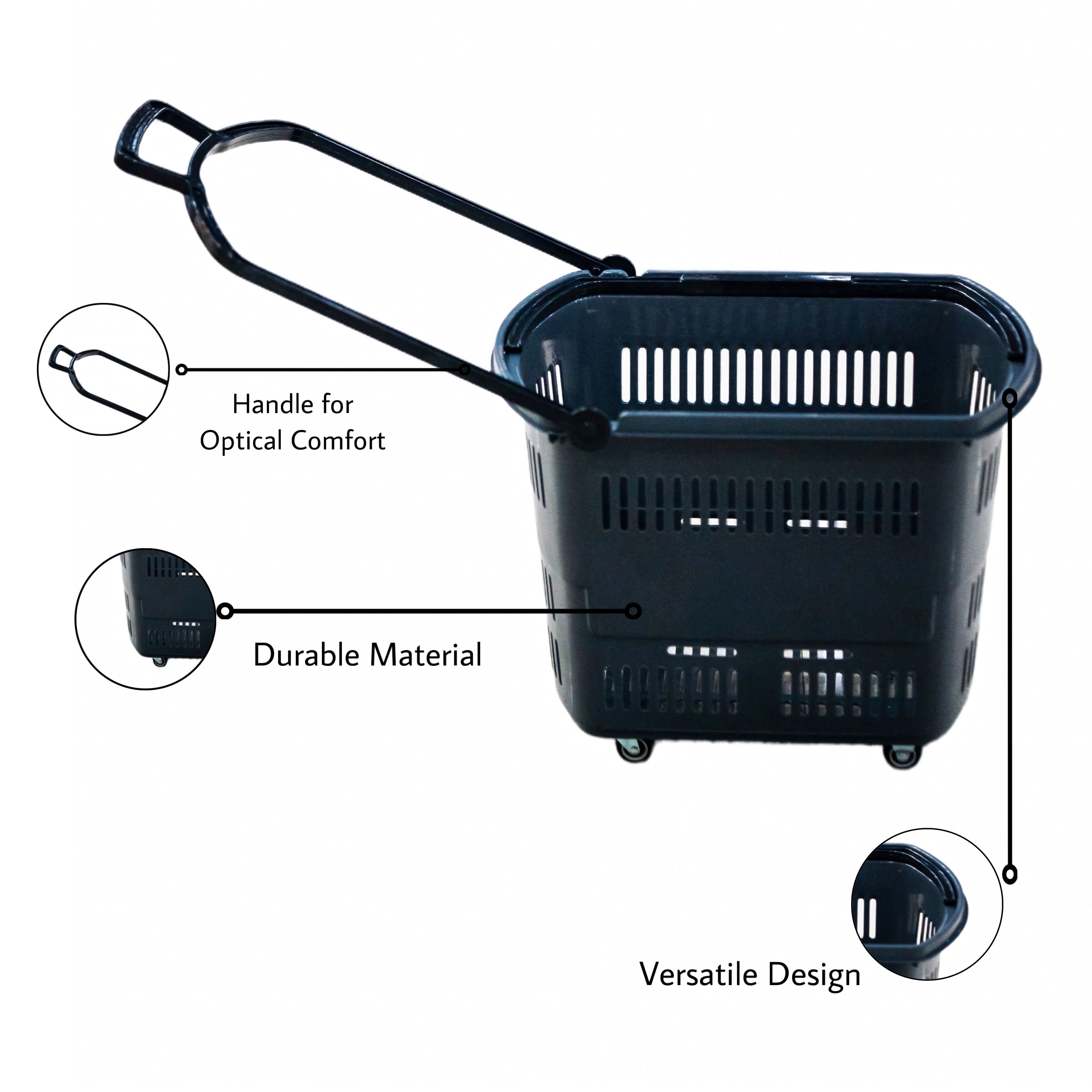 Bigapple Heavy Weight King Shopping Trolley, Basket Type - comes with 4 wheels