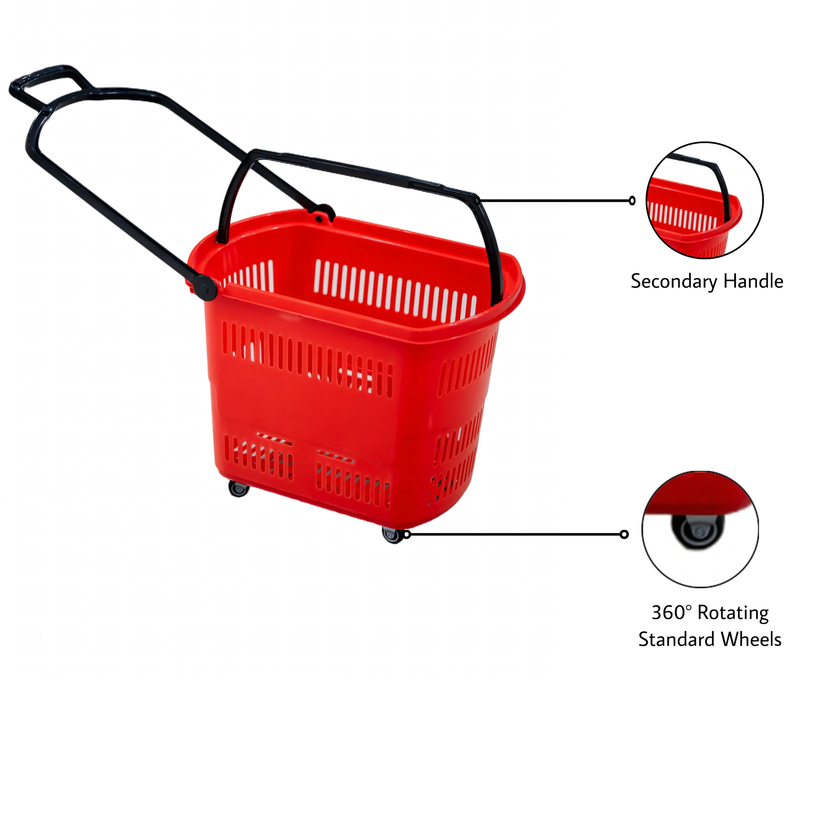 Bigapple Heavy Weight King Shopping Trolley, Basket Type - comes with 4 wheels