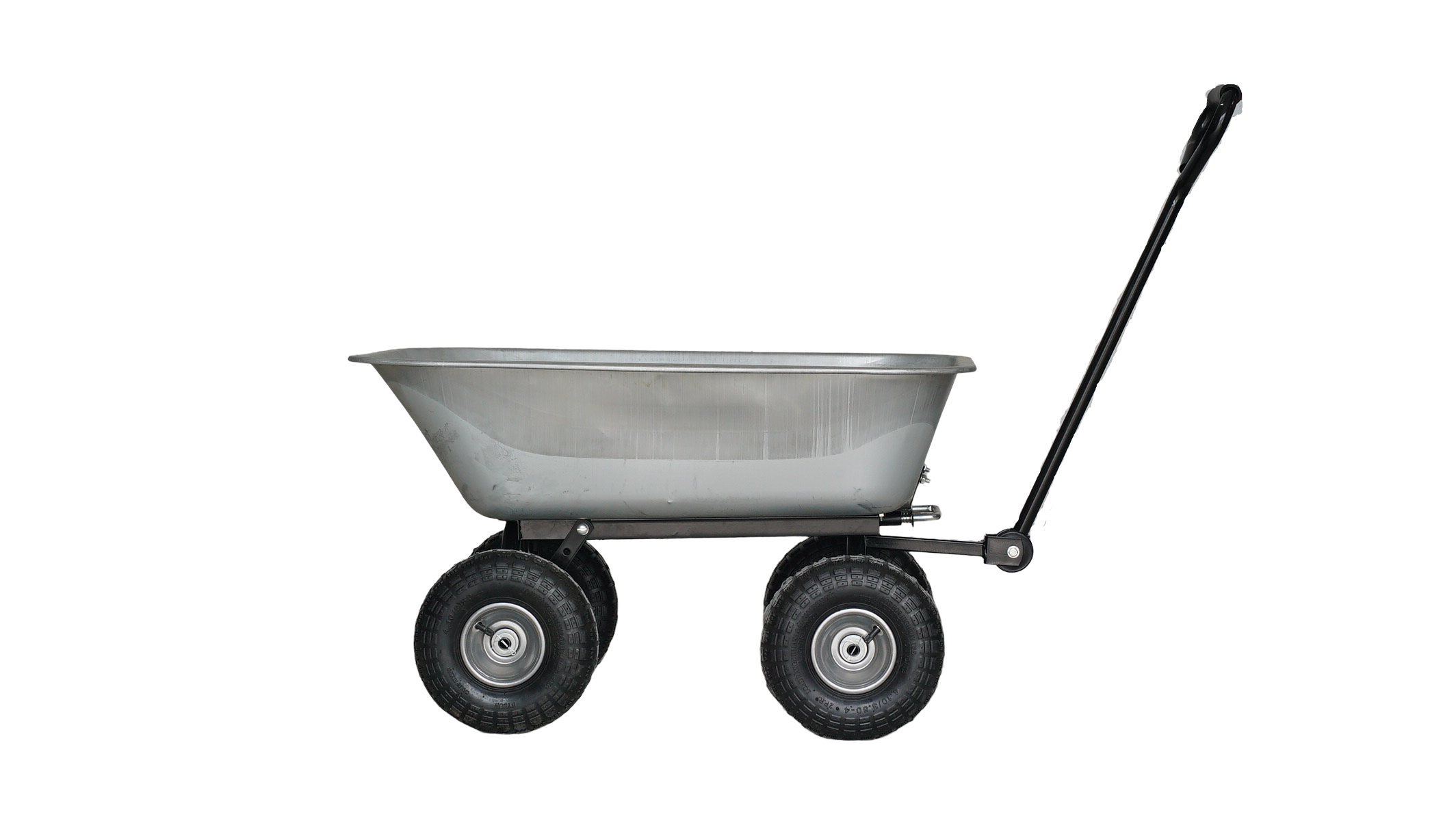 BIGAPPLE 300 Kg Metal Dump Cart Trolley for Material Handling | 1-Year Warranty | Industrial Dolly Cart with 10" Wheels for Warehousing, Gardening and Construction site Usage