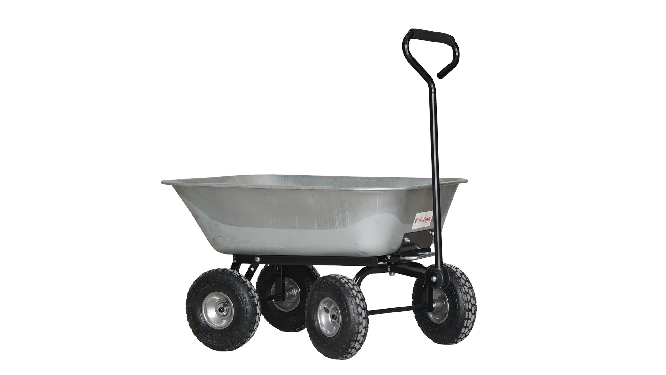 BIGAPPLE 300 Kg Metal Dump Cart Trolley for Material Handling | 1-Year Warranty | Industrial Dolly Cart with 10" Wheels for Warehousing, Gardening and Construction site Usage