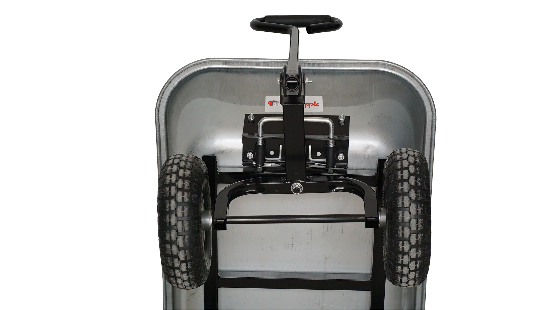 BIGAPPLE 300 Kg Metal Dump Cart Trolley for Material Handling | 1-Year Warranty | Industrial Dolly Cart with 10" Wheels for Warehousing, Gardening and Construction site Usage