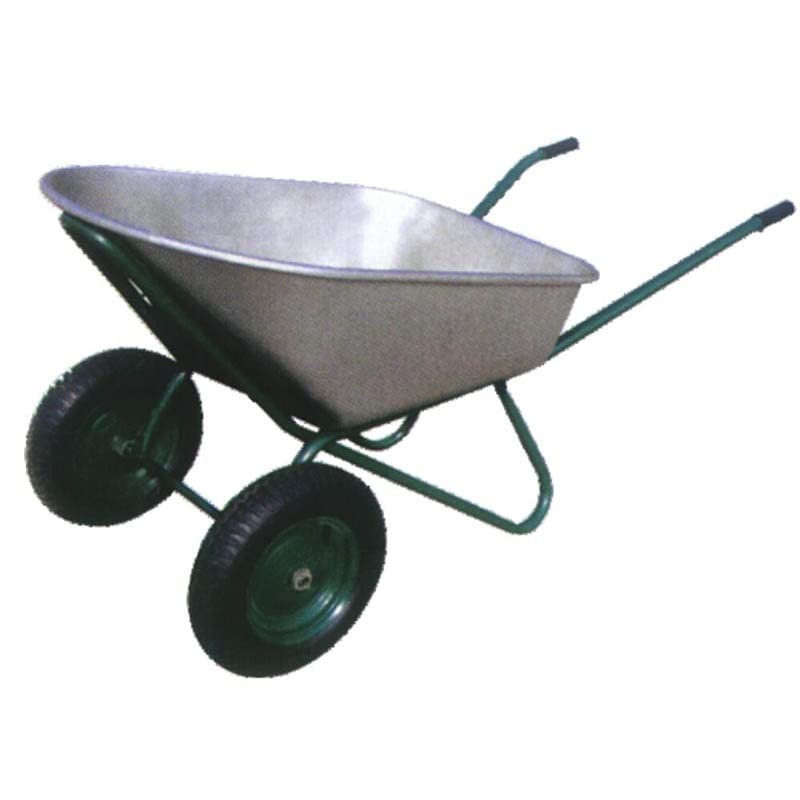 Bigapple Garden Wheel Barrow with 65L Water and 130kg Weight Loading Capacity for use in farm houses, construction sites & Gardening, etc. - comes with 2 Wheels