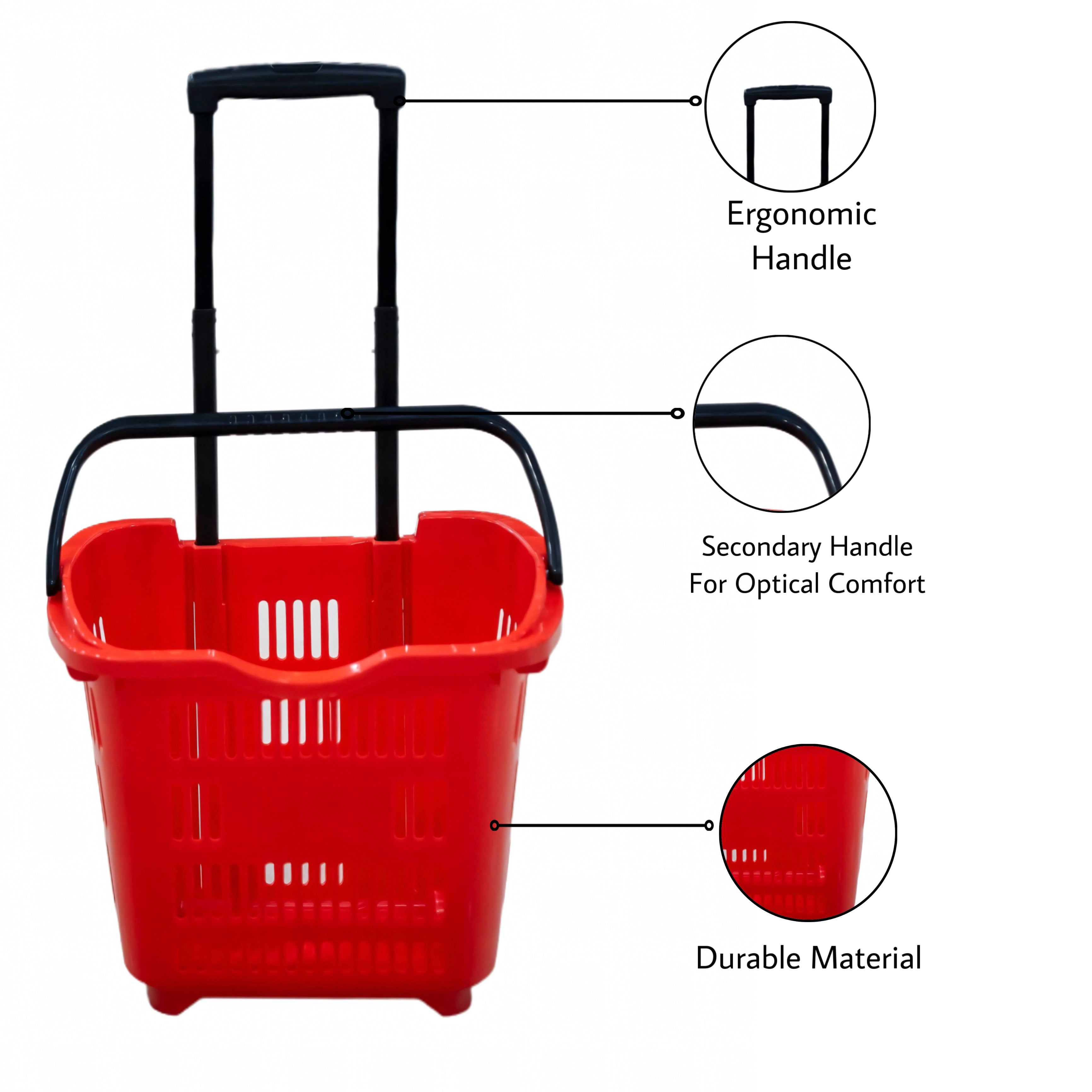 Bigapple Heavy Weight King Shopping Trolley, Basket Type - comes with 2 wheels