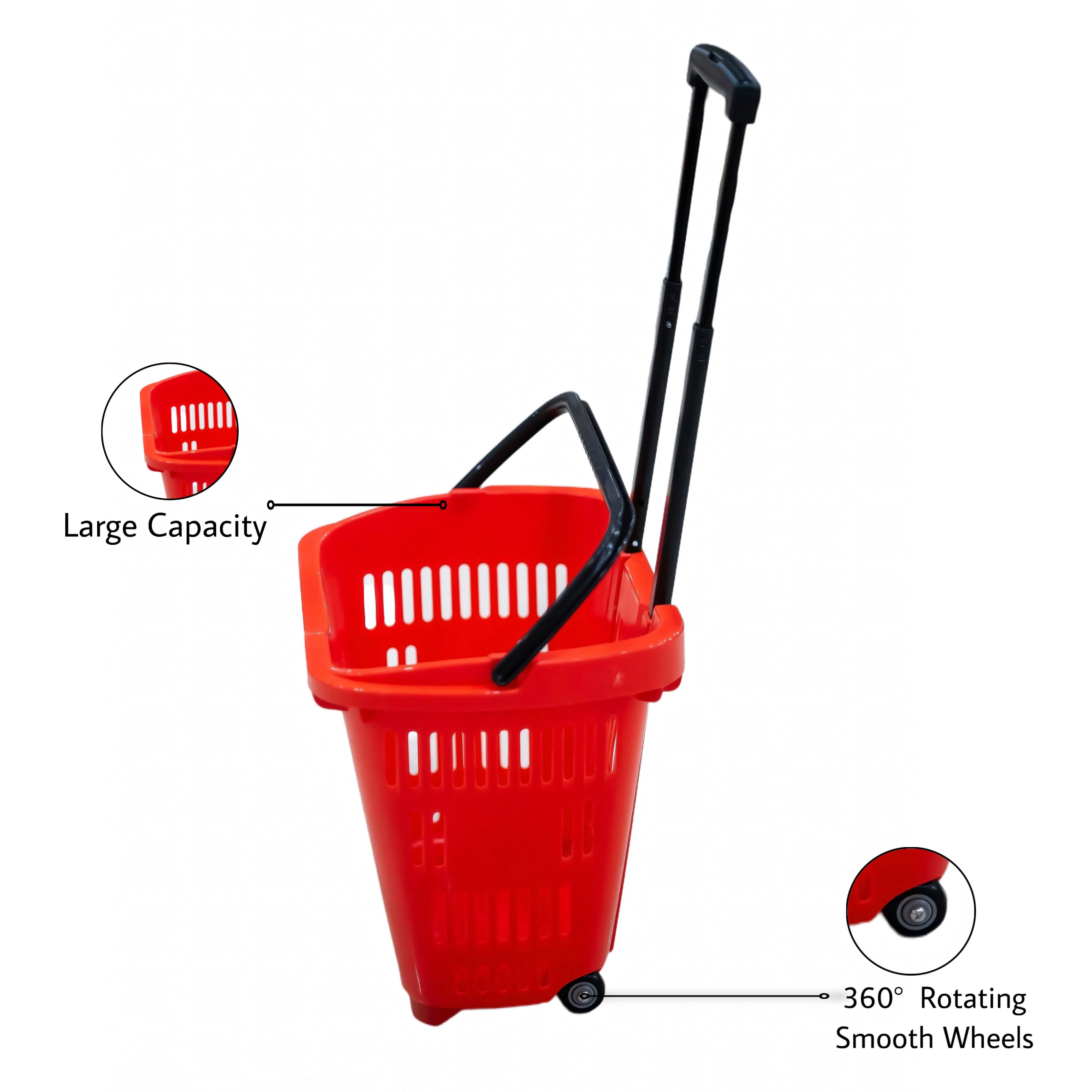 Bigapple Heavy Weight King Shopping Trolley, Basket Type - comes with 2 wheels