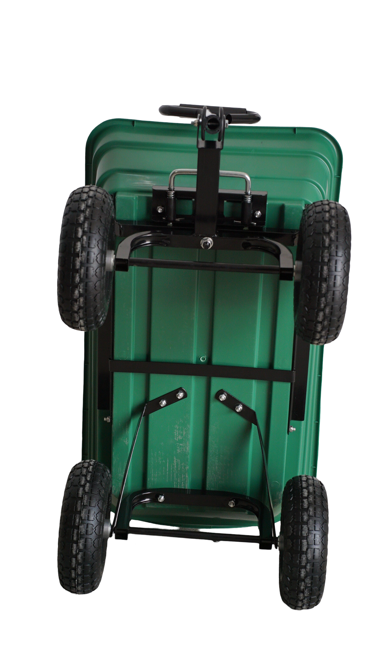 BIGAPPLE 250 Kg Plastic Dump Cart Trolley for Material Handling | 1-Year Warranty | Industrial Dolly Cart with 10