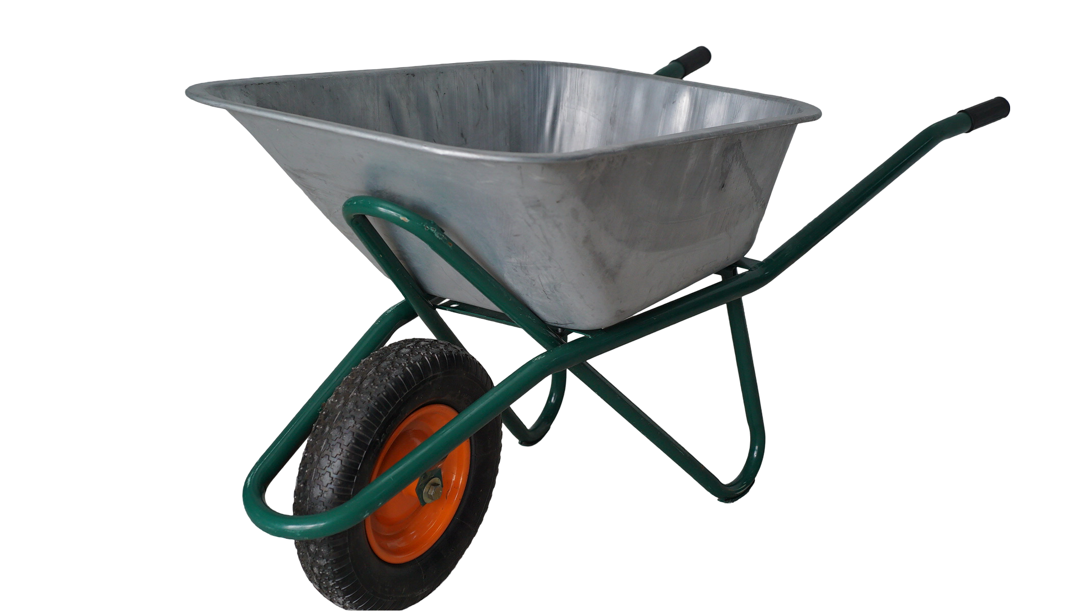 Bigapple Garden Wheel Barrow with 90L Water and 160kg Weight Loading Capacity for use in farm houses, construction sites & Gardening, etc. - comes with 1 wheel