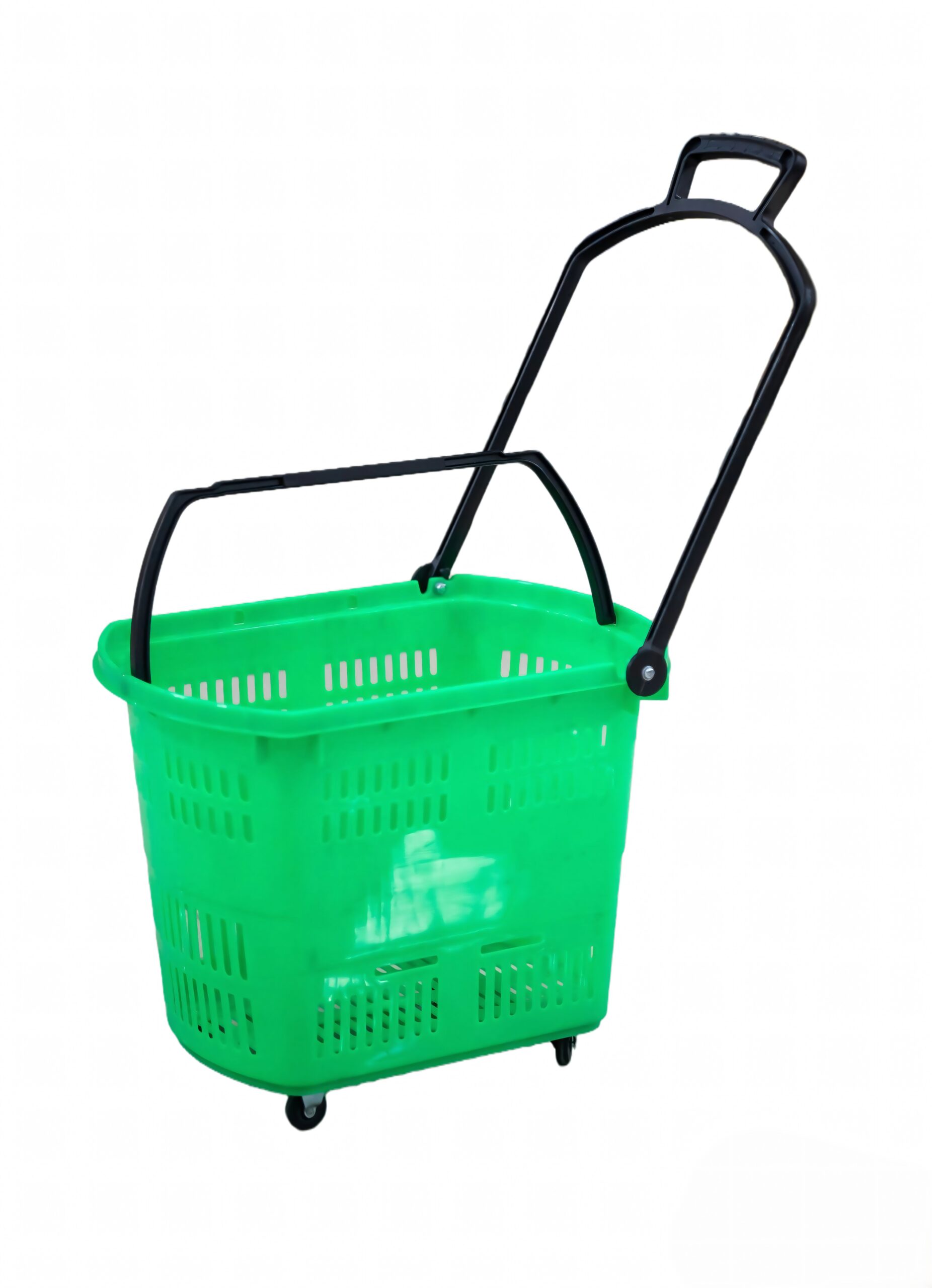 Bigapple 30L shopping Basket With Wheels Green